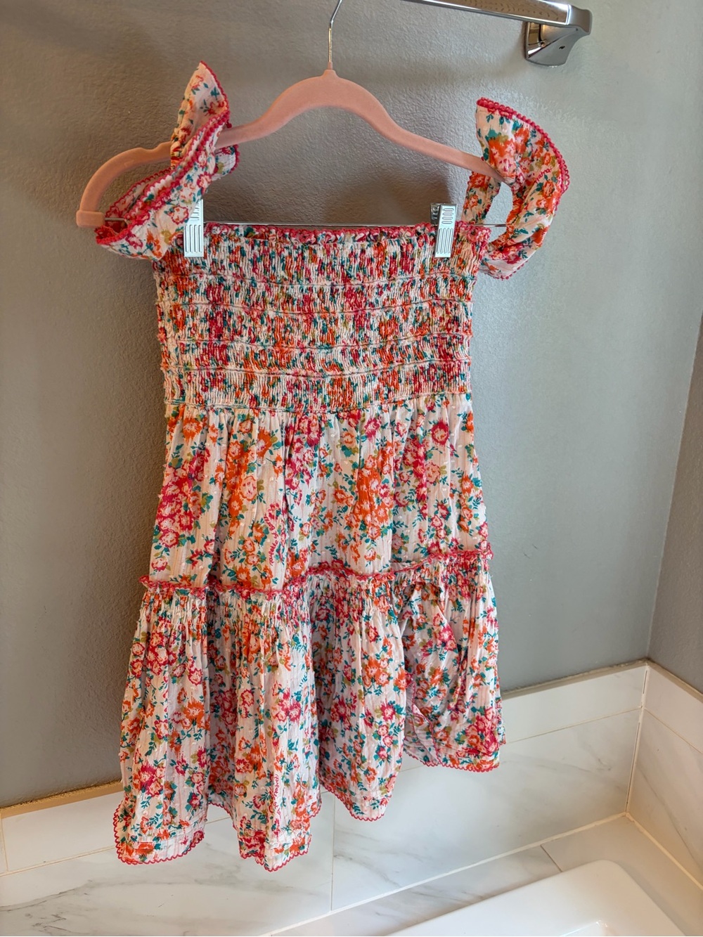 Girls Poupette St Barth off the shoulder Sundress